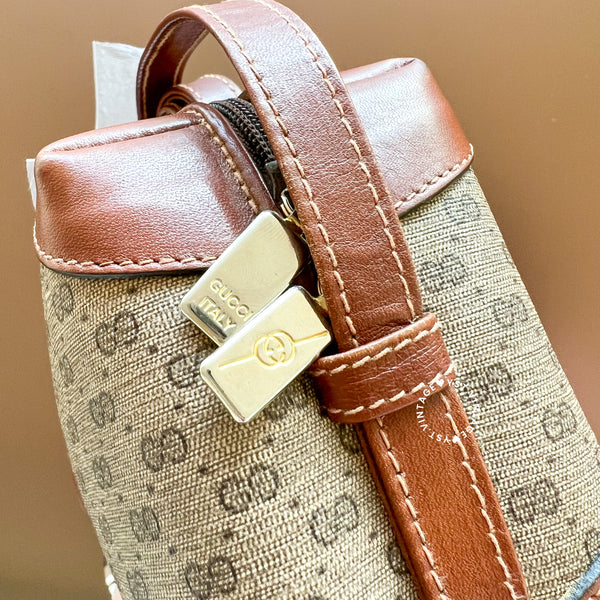 Vintage Gucci 1980s Micro GG Shoulder Bag