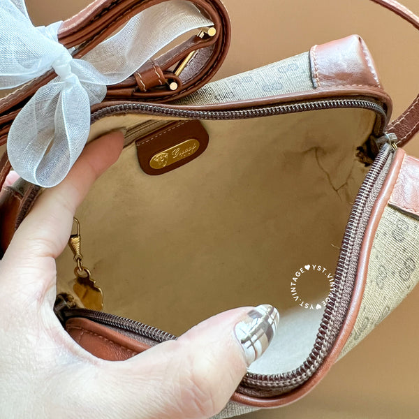 Vintage Gucci 1980s Micro GG Shoulder Bag