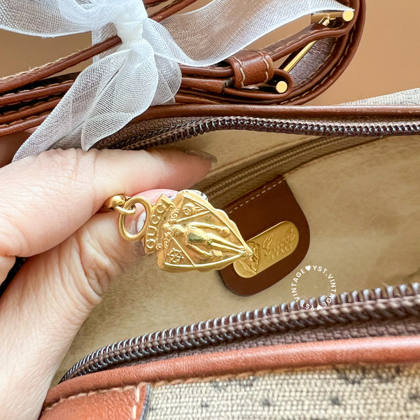 Vintage Gucci 1980s Micro GG Shoulder Bag