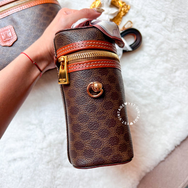 Vintage CELINE Macadam Vanity Bag 025 & 026 - Brown