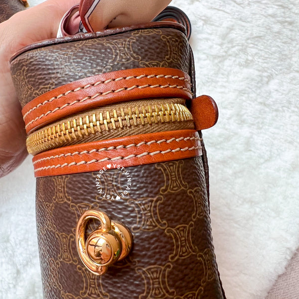 Vintage CELINE Macadam Vanity Bag 025 & 026 - Brown