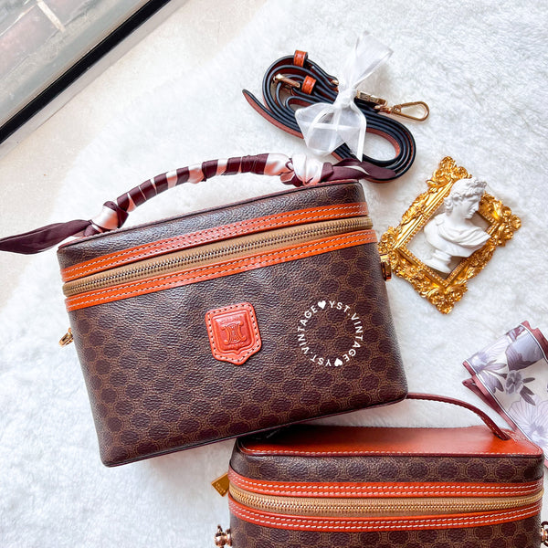 Vintage CELINE Macadam Vanity Bag 025 & 026 - Brown