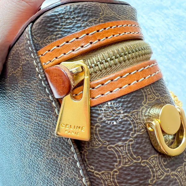 Vintage CELINE Macadam Vanity Bag 025 & 026 - Brown