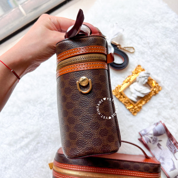 Vintage CELINE Macadam Vanity Bag 025 & 026 - Brown