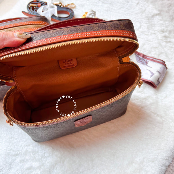 Vintage CELINE Macadam Vanity Bag 025 & 026 - Brown