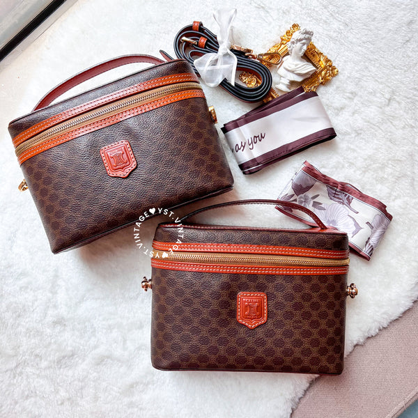 Vintage CELINE Macadam Vanity Bag 025 & 026 - Brown