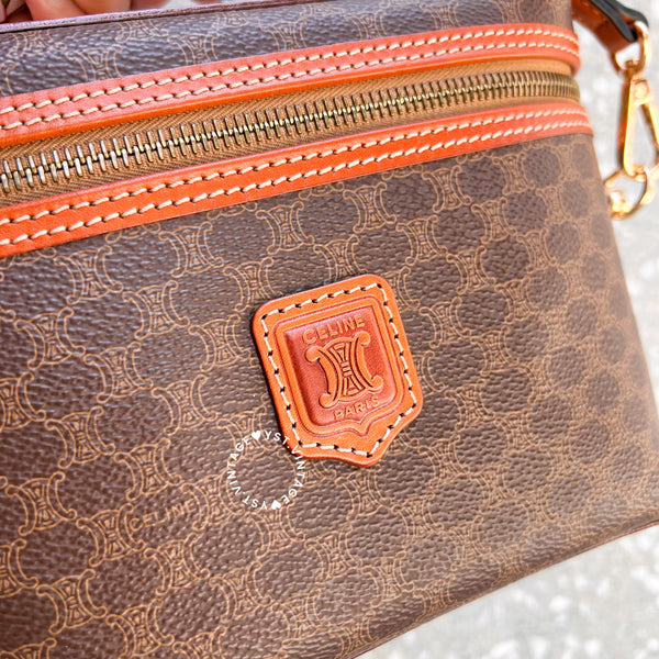 Vintage CELINE Macadam Vanity Bag 017 - Brown (Code: 035000)