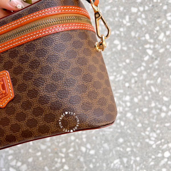 Vintage CELINE Macadam Vanity Bag 017 - Brown (Code: 035000)