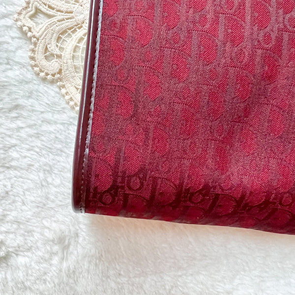 Vintage Dior Trotter Shoulder Bag - Burgundy