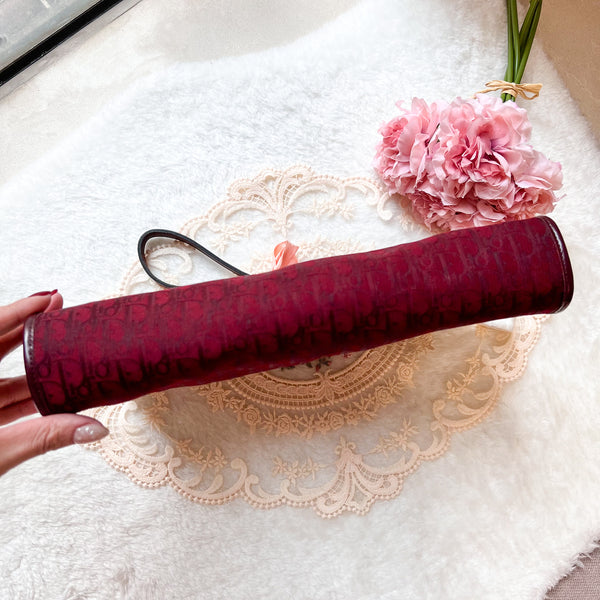Vintage Dior Trotter Shoulder Bag - Burgundy