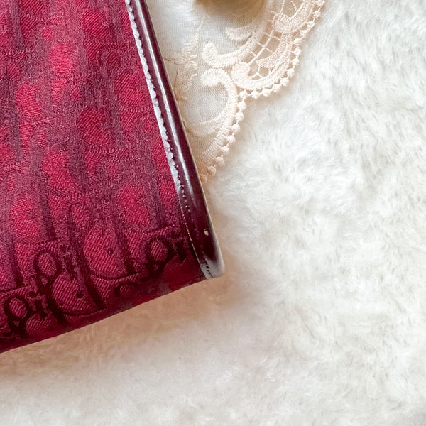 Vintage Dior Trotter Shoulder Bag - Burgundy