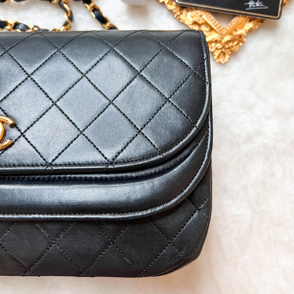 Vintage Chanel Double Flap Bag - Black