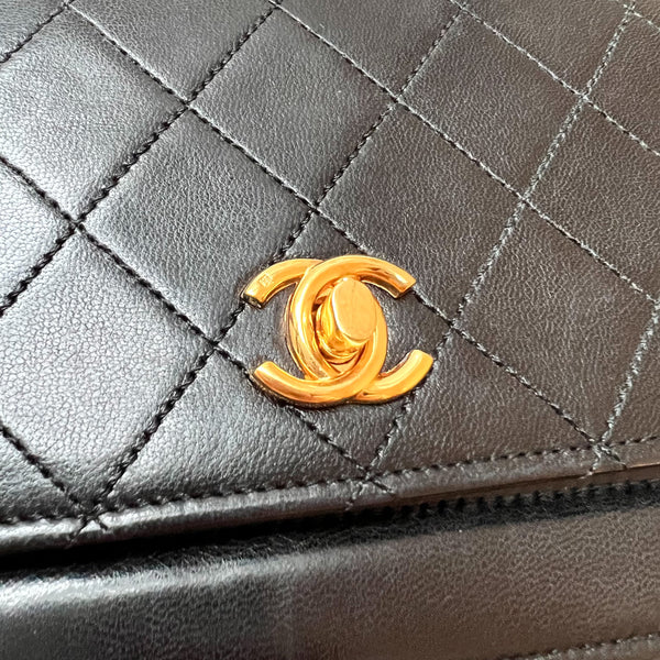 Vintage Chanel Double Flap Bag - Black