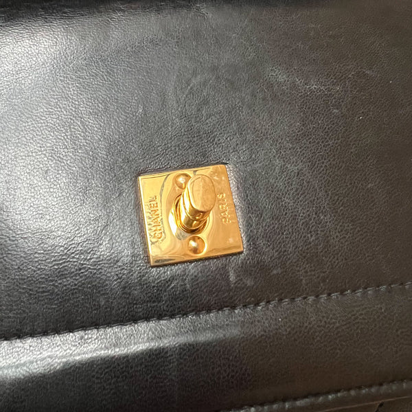Vintage Chanel Double Flap Bag - Black