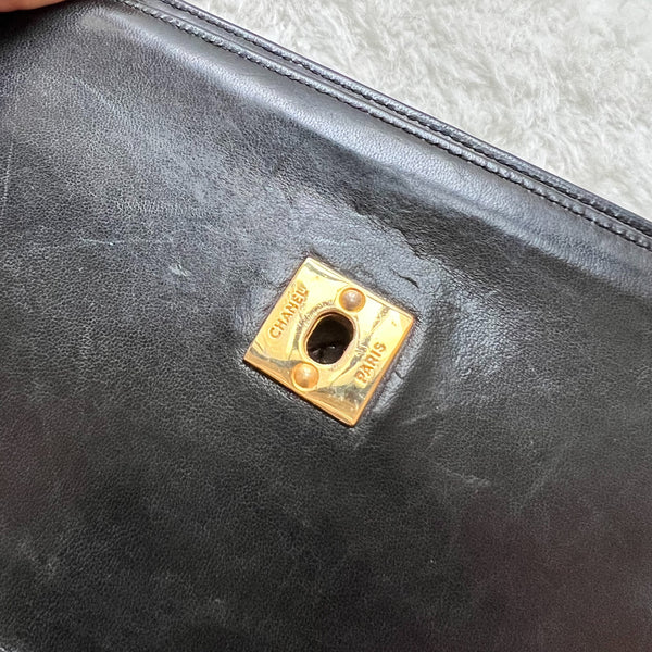 Vintage Chanel Double Flap Bag - Black