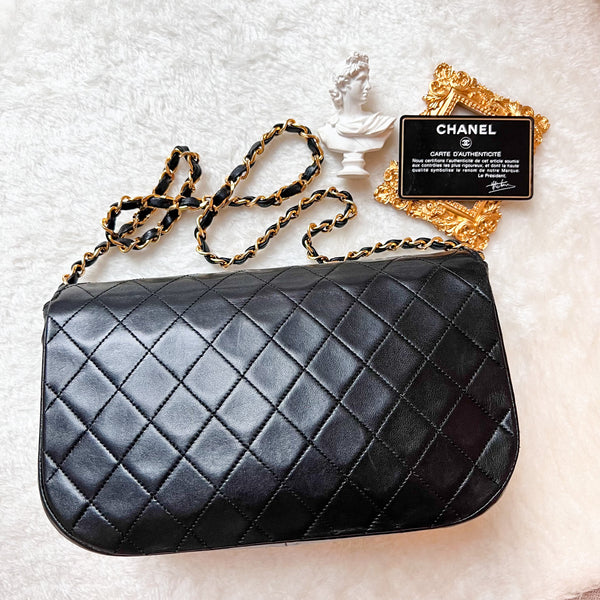Vintage Chanel Double Flap Bag - Black