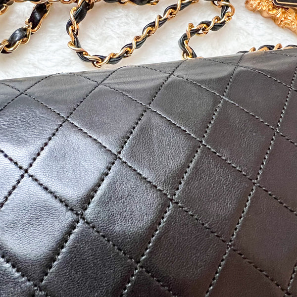 Vintage Chanel Double Flap Bag - Black