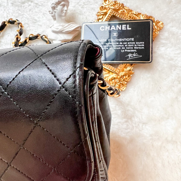 Vintage Chanel Double Flap Bag - Black