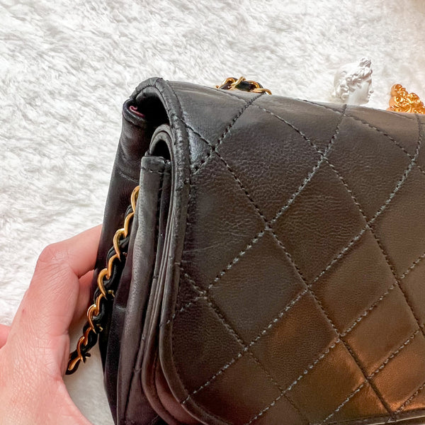 Vintage Chanel Double Flap Bag - Black