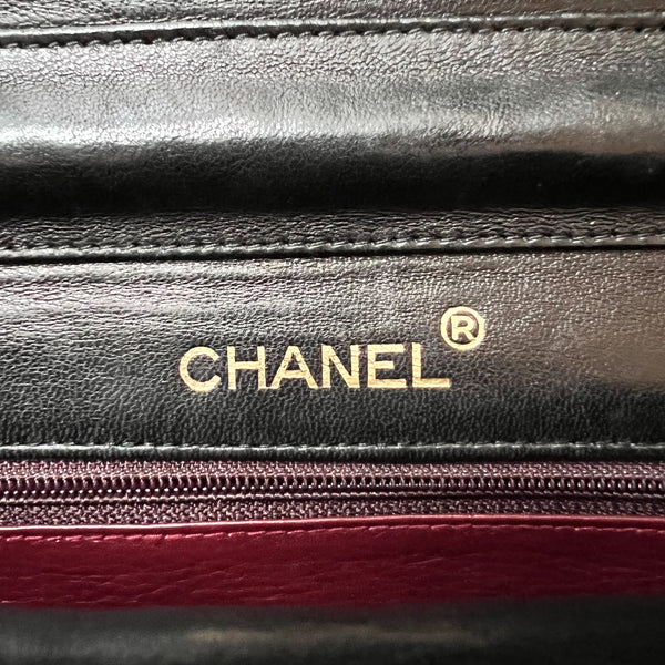 Vintage Chanel Double Flap Bag - Black