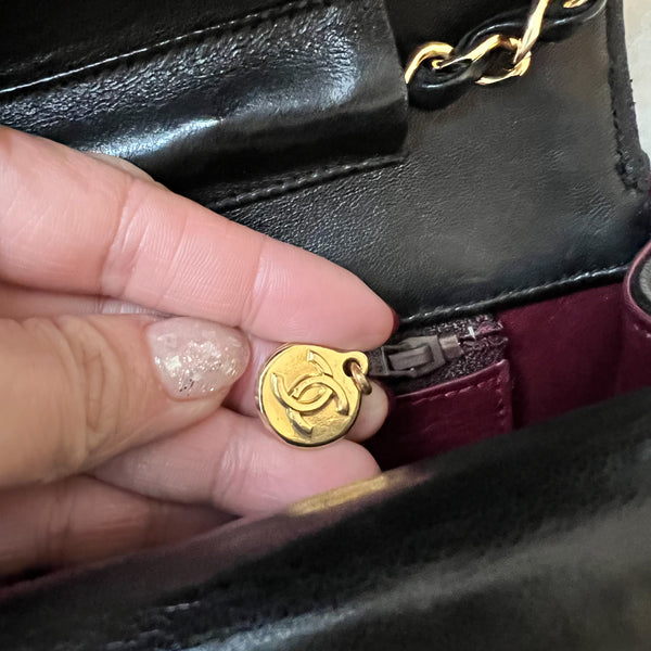 Vintage Chanel Double Flap Bag - Black