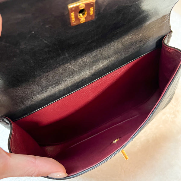 Vintage Chanel Double Flap Bag - Black