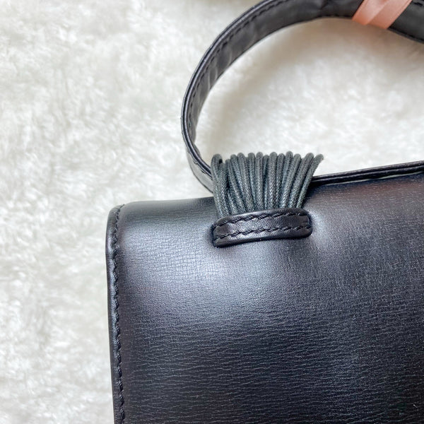Vintage Loewe 1970s Anagram Goya Bag - Black