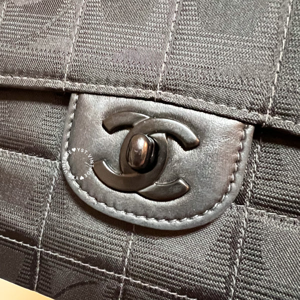 Vintage Chanel Coco Bar Classic Flap CF25 - Black