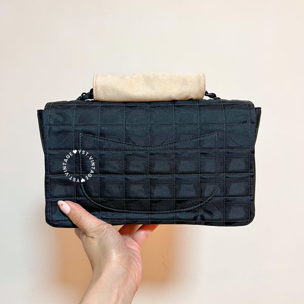 Vintage Chanel Coco Bar Classic Flap CF25 - Black
