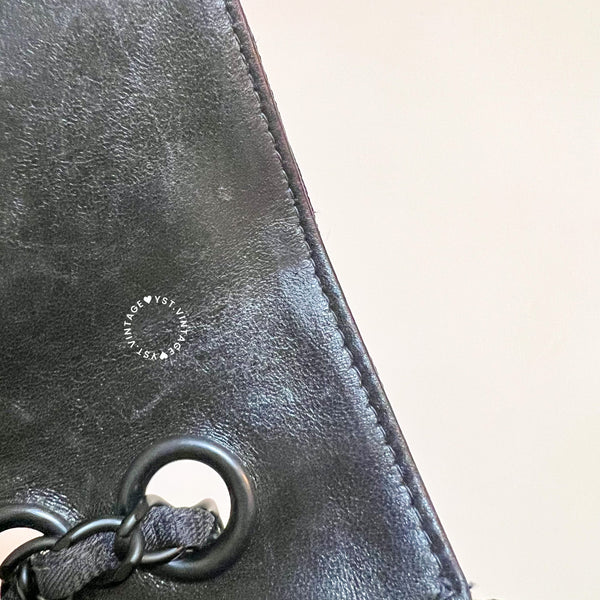 Vintage Chanel Coco Bar Classic Flap CF25 - Black