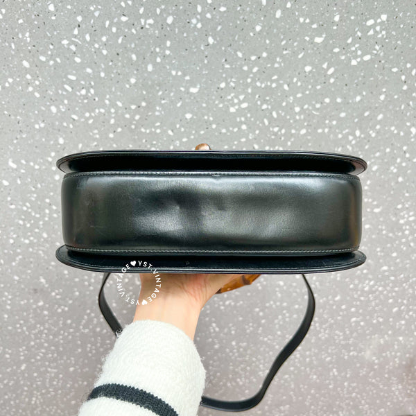 Vintage Gucci Bamboo Medium Top Handle Bag - Black 002