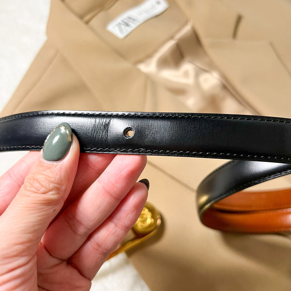 Vintage Loewe Anagram 2-way Belt - Black/Brown