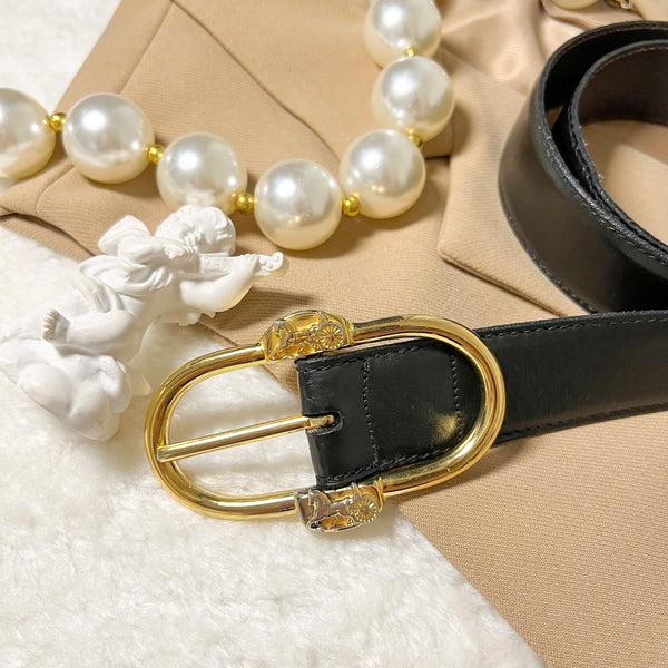 Vintage CELINE Double Sulky Belt - Black