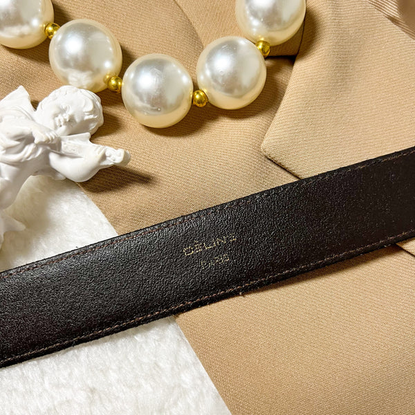 Vintage CELINE Double Sulky Belt - Black