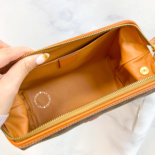Vintage CELINE Macadam Makeup Bag - Brown 014