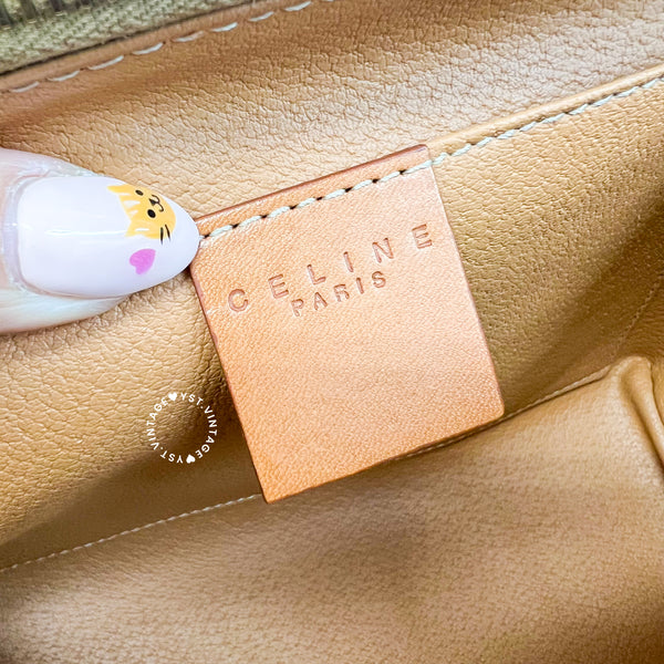 Vintage CELINE Macadam Makeup Bag - Brown 014