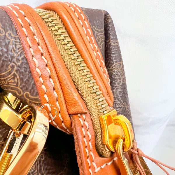 Vintage CELINE Macadam Makeup Bag - Brown 014