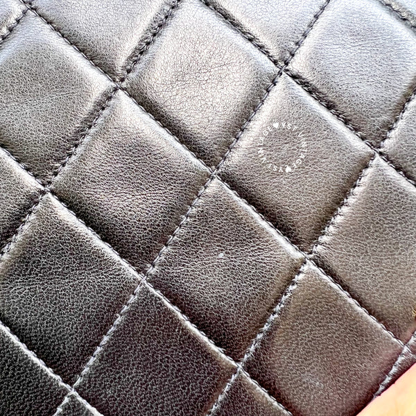 Vintage Chanel Push Lock Flap Bag - Black*Gold