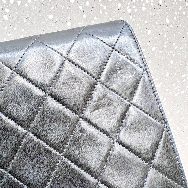 Vintage Chanel Push Lock Flap Bag - Black*Gold