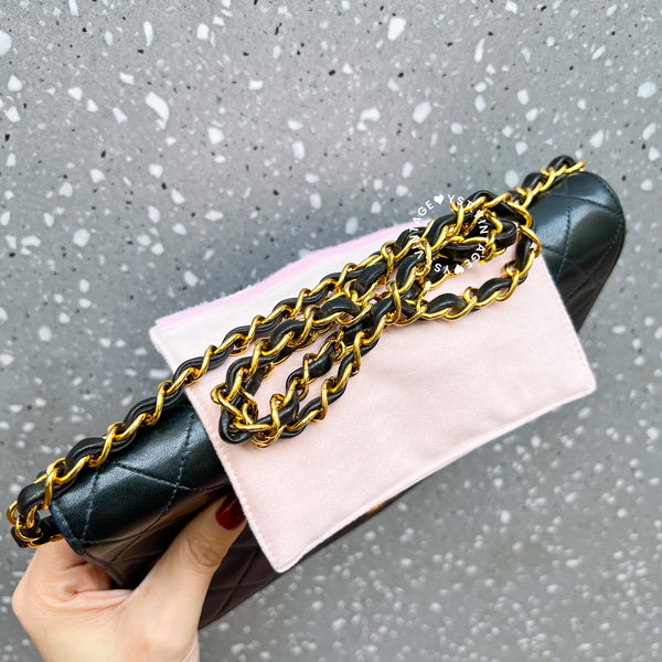 Vintage Chanel Push Lock Flap Bag - Black*Gold