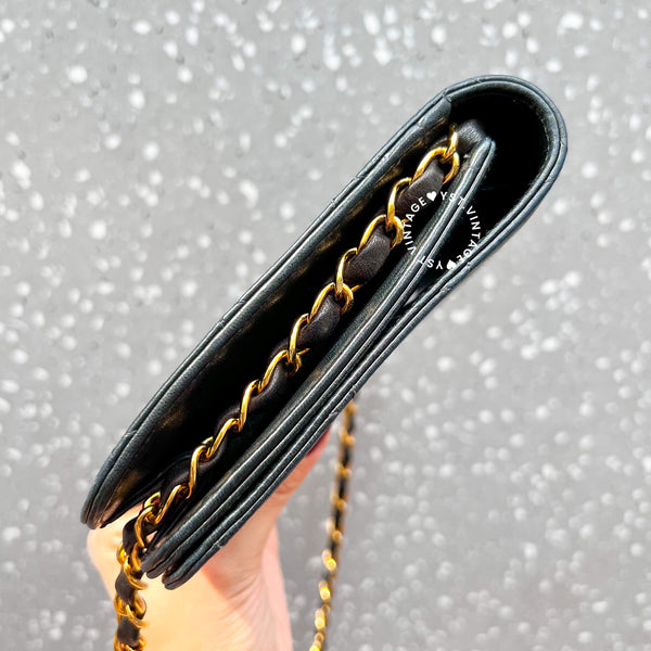 Vintage Chanel Push Lock Flap Bag - Black*Gold