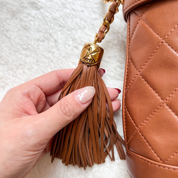 Vintage Chanel Vanity Bag with Tassel - Caramel Latte