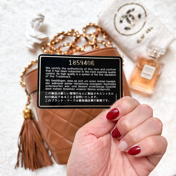 Vintage Chanel Vanity Bag with Tassel - Caramel Latte