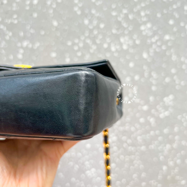 【12.12 中古拍賣】Vintage Chanel Big Coco Mark Flap Bag - Black*Gold