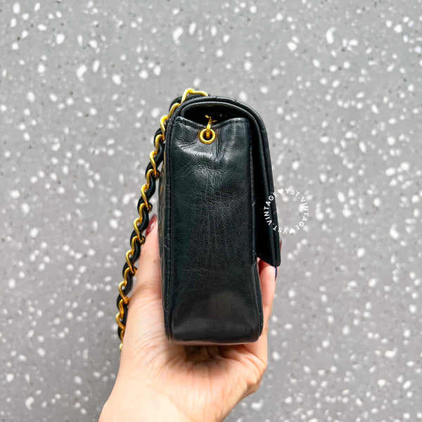 【12.12 中古拍賣】Vintage Chanel Big Coco Mark Flap Bag - Black*Gold