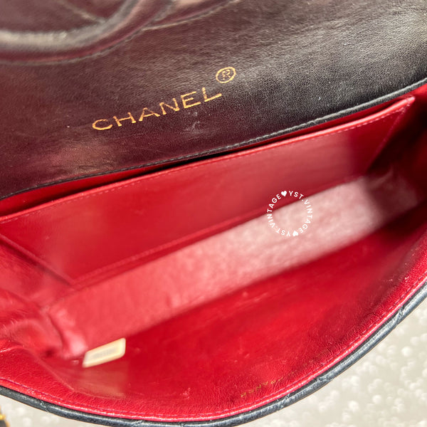 【12.12 中古拍賣】Vintage Chanel Big Coco Mark Flap Bag - Black*Gold