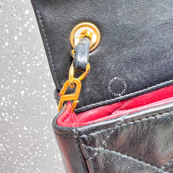 【12.12 中古拍賣】Vintage Chanel Big Coco Mark Flap Bag - Black*Gold