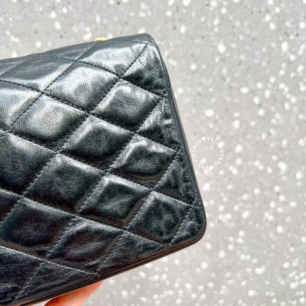 【12.12 中古拍賣】Vintage Chanel Big Coco Mark Flap Bag - Black*Gold