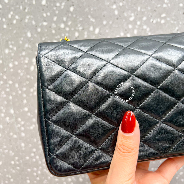 【12.12 中古拍賣】Vintage Chanel Big Coco Mark Flap Bag - Black*Gold