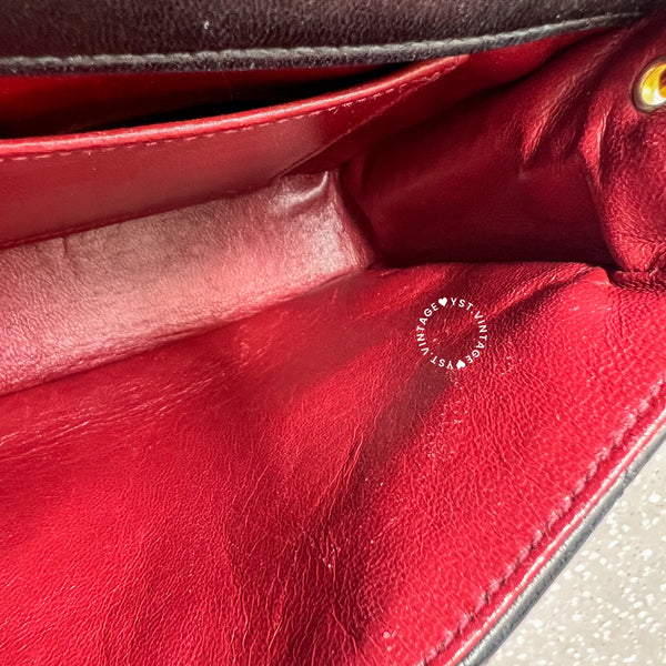 【12.12 中古拍賣】Vintage Chanel Big Coco Mark Flap Bag - Black*Gold